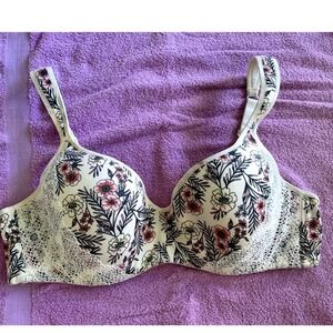 Jessica Simpson Floral Lace Underwire Bra Women 42C